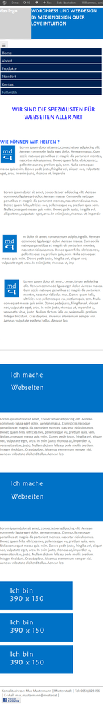 Responsive Ansicht in Gesamtaufnahme