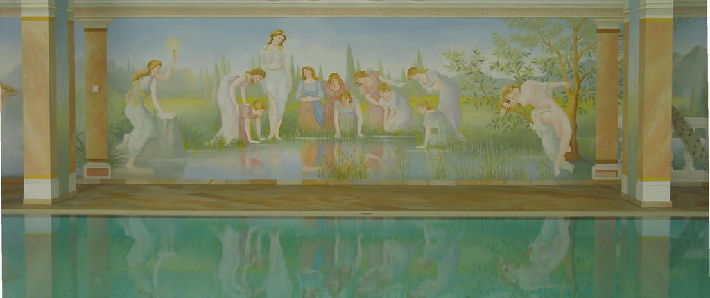 Klassische Illusionsmalerei mit Bezug zur griechischen Mythologie ausgeführt von Edi