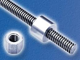 Spindeln aus C45 in den Durchmessern 10x2 bis 30x6 und passenden Muttern 