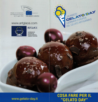 Die Eissorte zum 24.März wird jedes Jahr verkostet. Eiserzeuger in ganz Europa machen mit und präsentieren das Speiseeis vom Gelato Day.