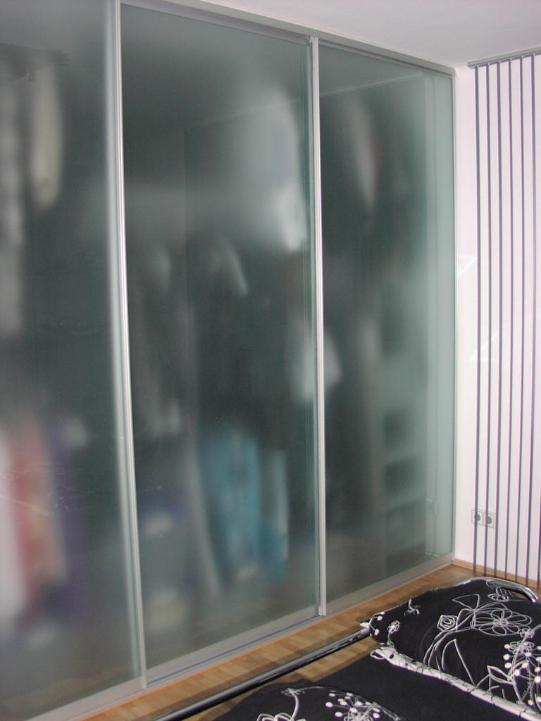 Profimöbel Schiebetürschrank mit Glas Raumhoch